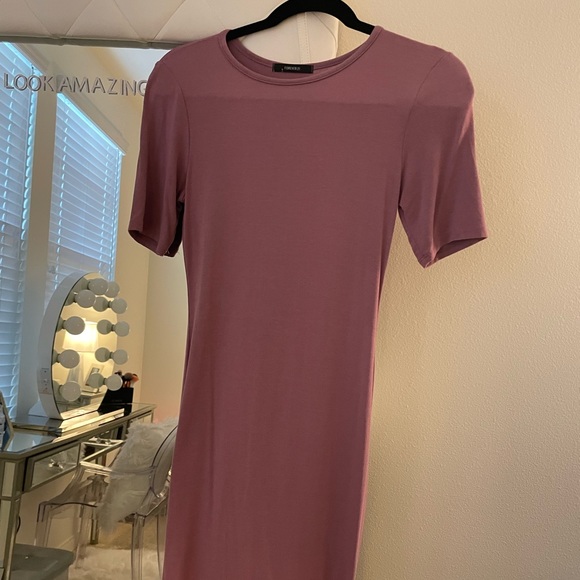 MAJOR CLOSET SALE! MORE ITEMS TO COME. Mauve dolphin hem dress. - Picture 2 of 3